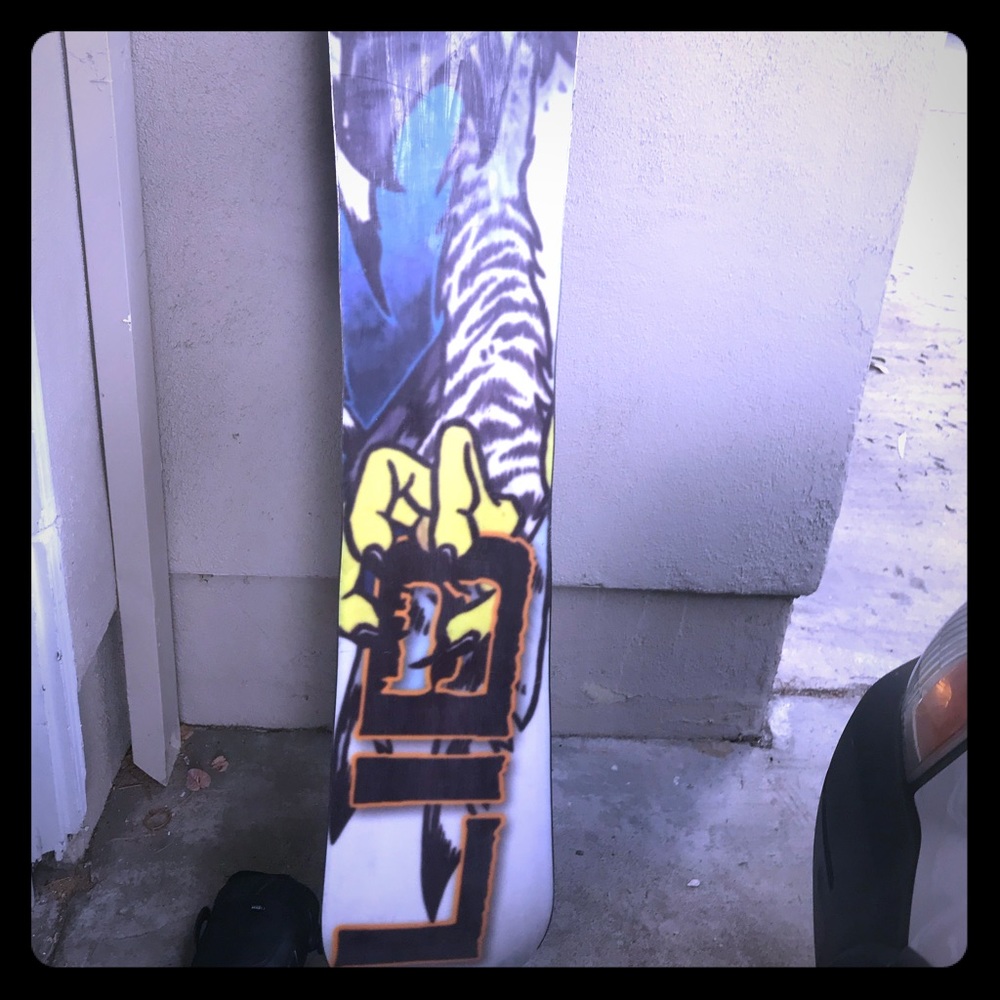 Snow board, with dragon and bolle goggles-n-boots